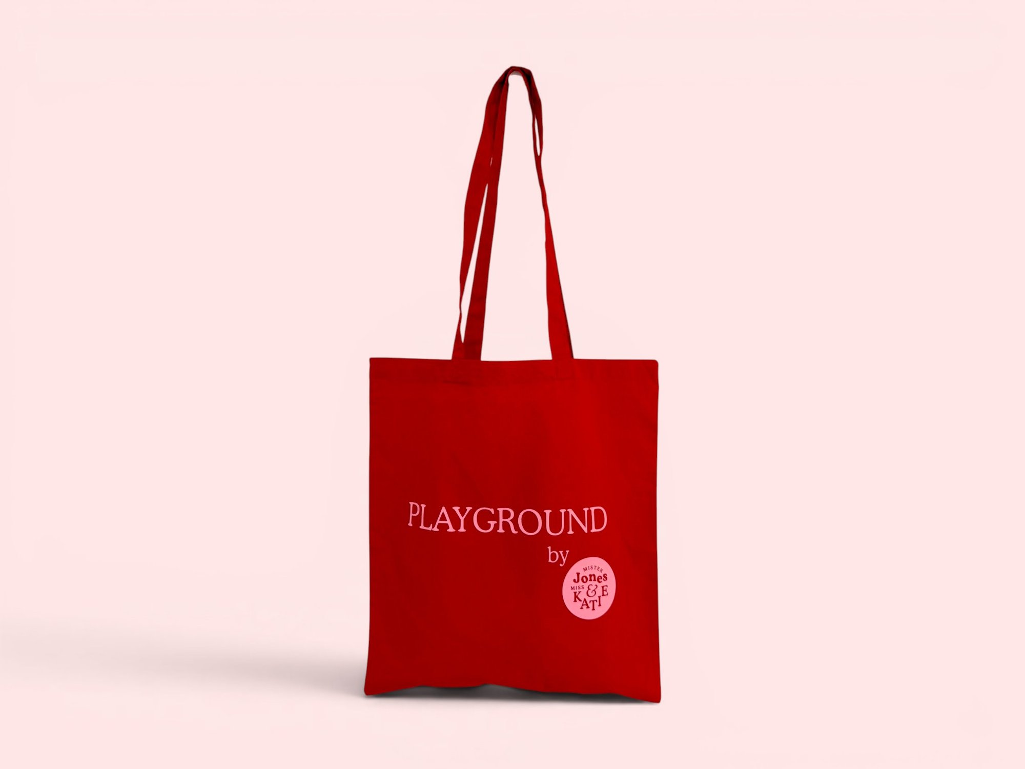 MJJK front red - Katoenen draagtassen - Superblend