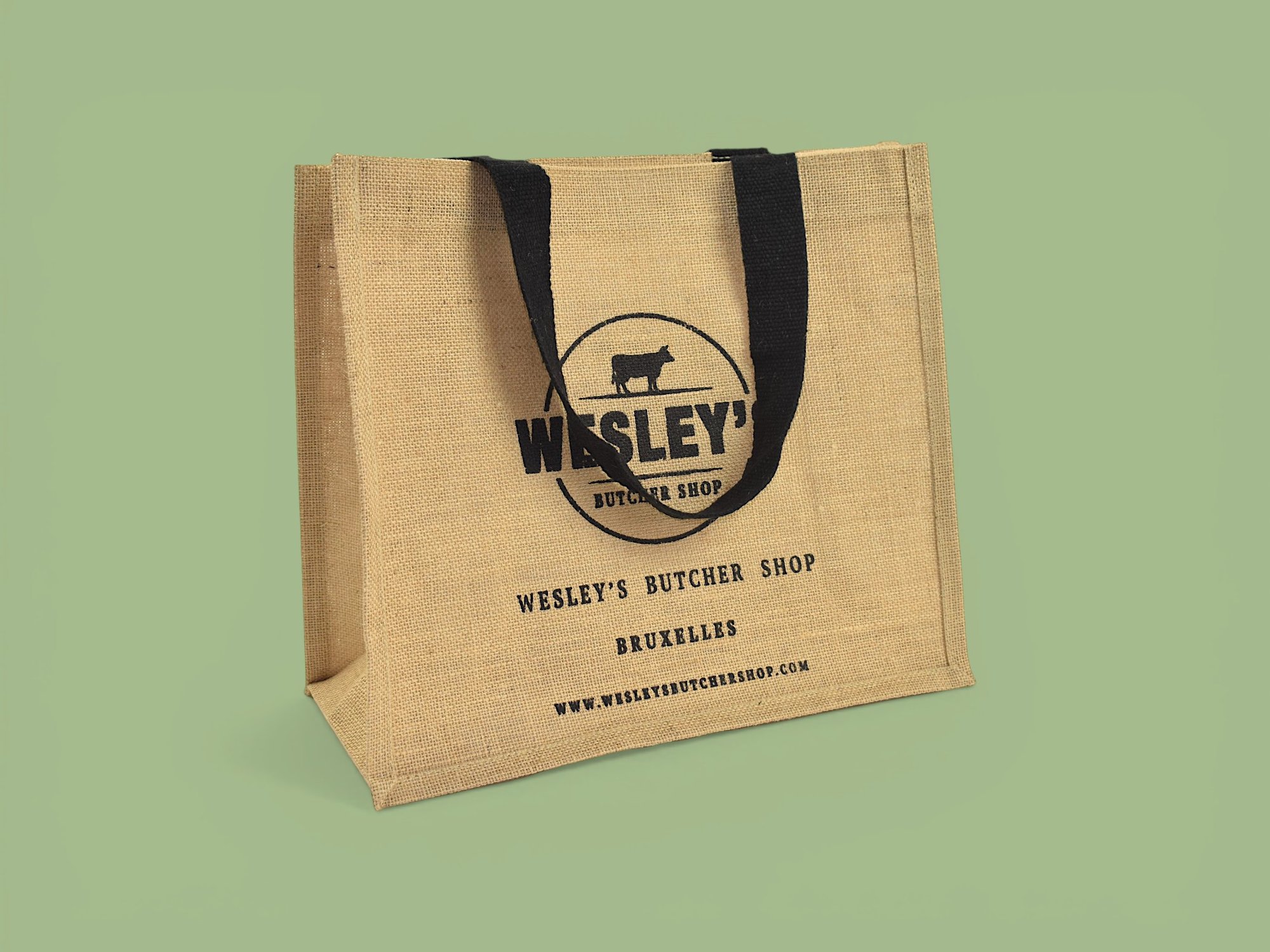 Wesleys Butcher Shop - Jute draagtassen - Superblend